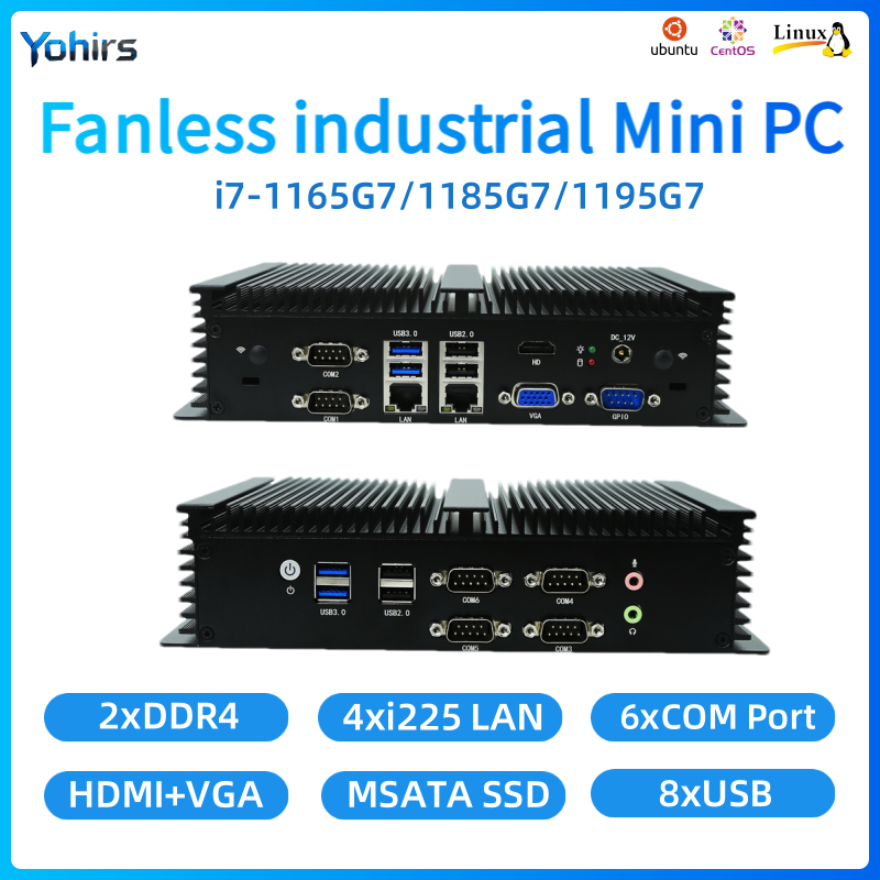 Fanless Industrial Pc Rs485 Core I7 - 팬리스 임베디드 PC 인텔 코어 i7-1165G7