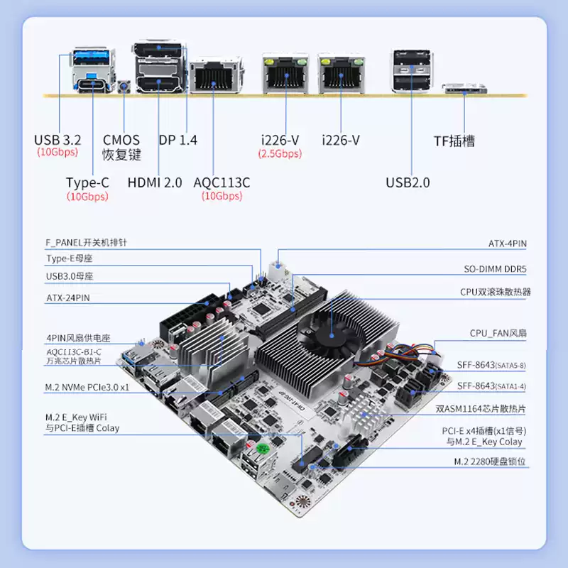 8베이 NAS 마더보드, N100 N150 N305 N - Nas Motherboard 8 Sata Mini Itx 리뷰 및 가격